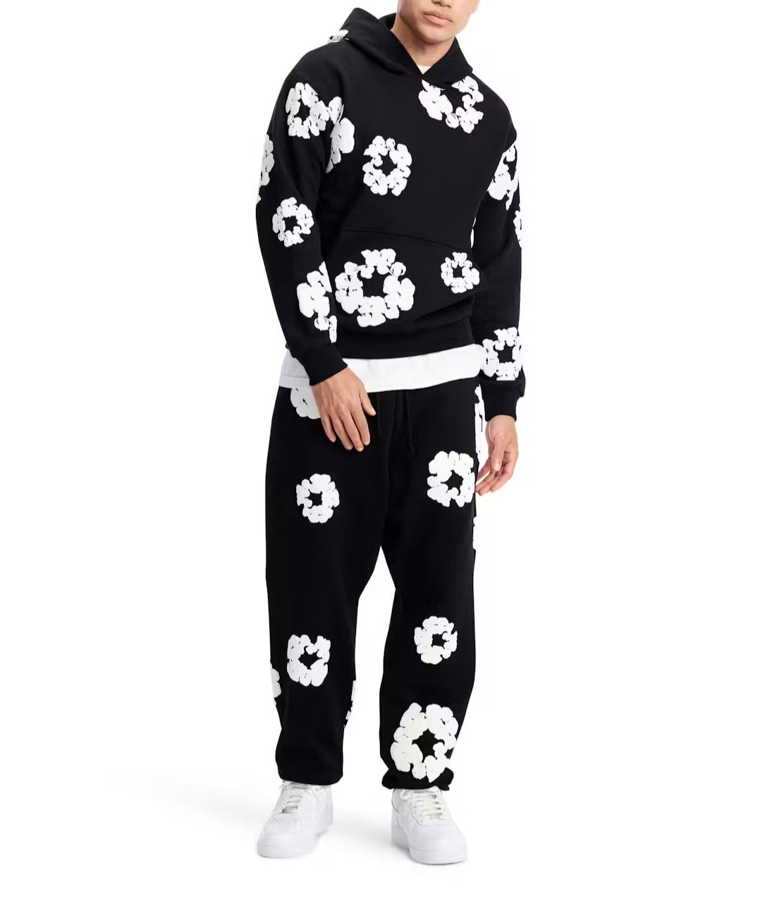 Denim Tears Cotton Wreath Tracksuit Black