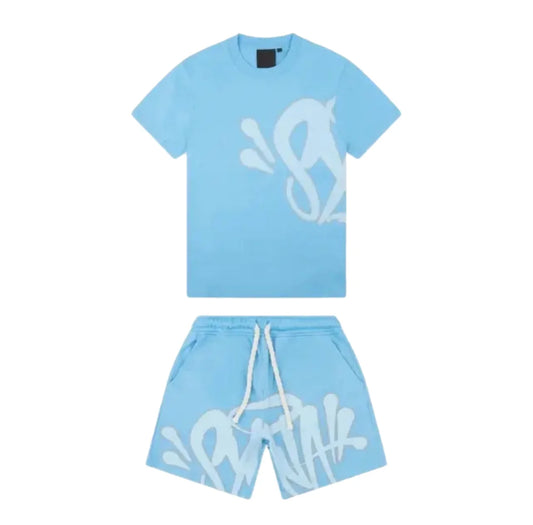 Syna World Logo Tee & Short Set 'Baby Blue'