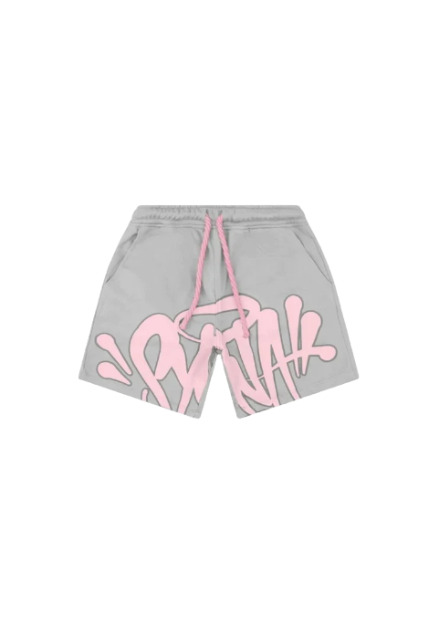 Syna World Logo Tee & Short Set 'Grey/Pink'