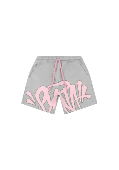 Syna World Logo Tee & Short Set 'Grey/Pink'