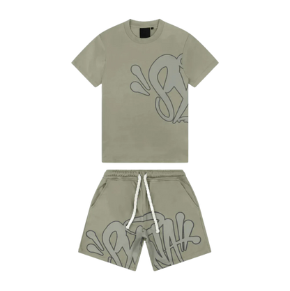 Syna World Logo Tee & Short Set 'Sage Green'